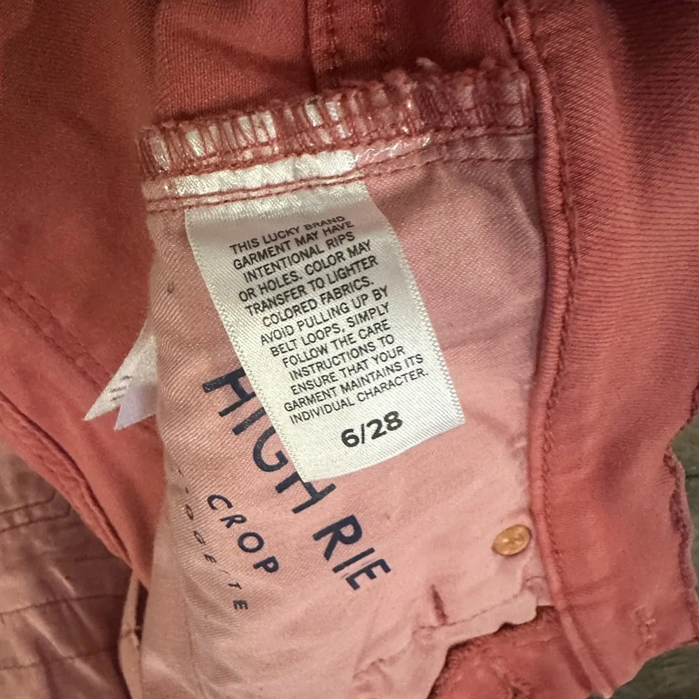 Lucky Brand High Rise Crop Coral Jeans